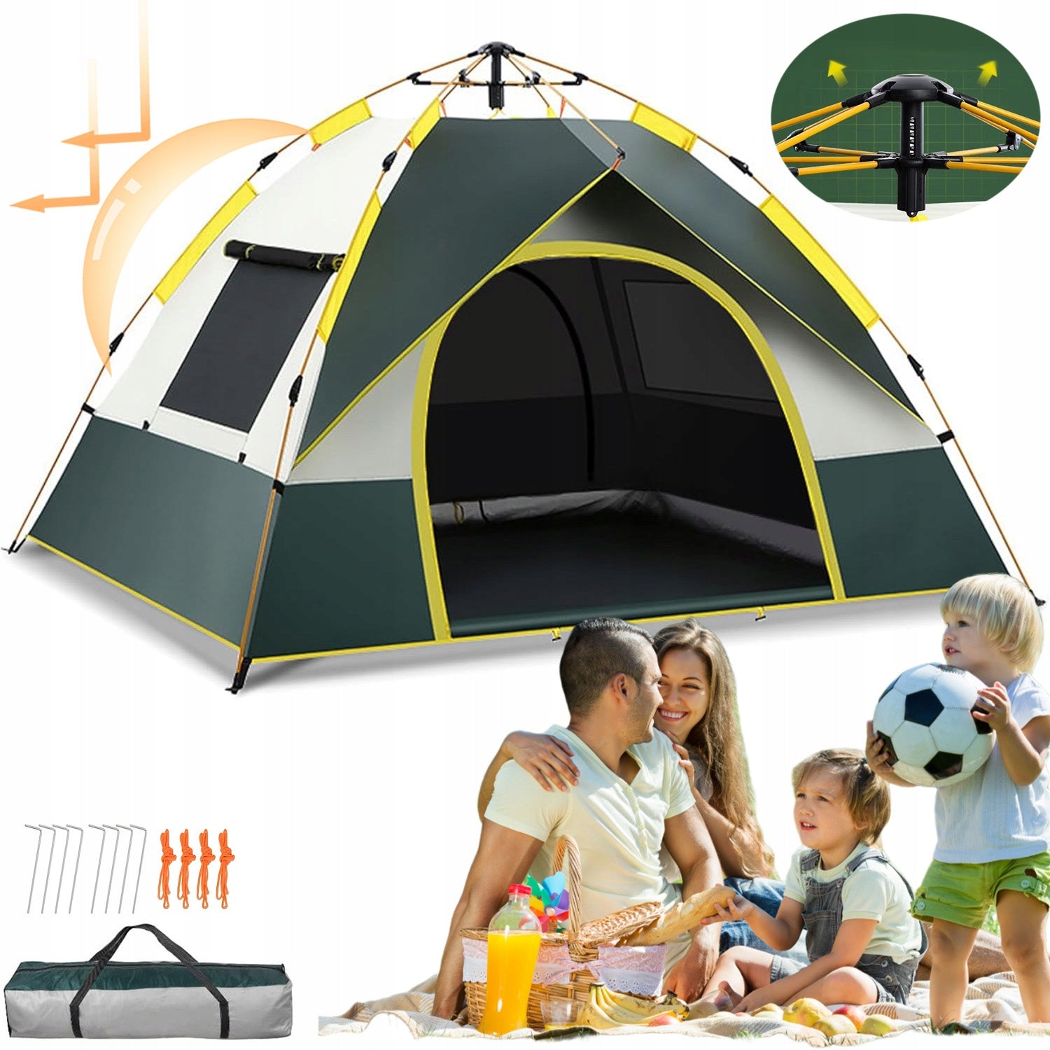 Beach Tent Camping Tent Tourist Strong Automatically Folding