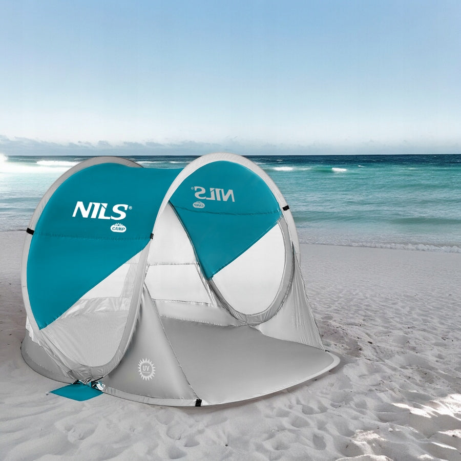 Beach Tent Self-Assembly Beach Waterproof UV Filter In Cover Brand Nils Camp