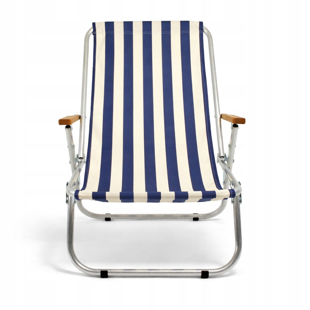 Beach lounger, aluminium, durable up to 150 kg, traditional, Marine Model Leżak tradycyjny