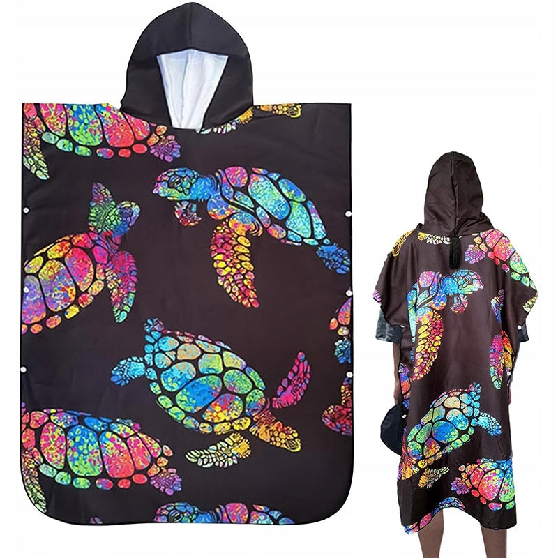 Beach poncho with hood beach towel for swimming pool - Medusa Dominant material microfiber