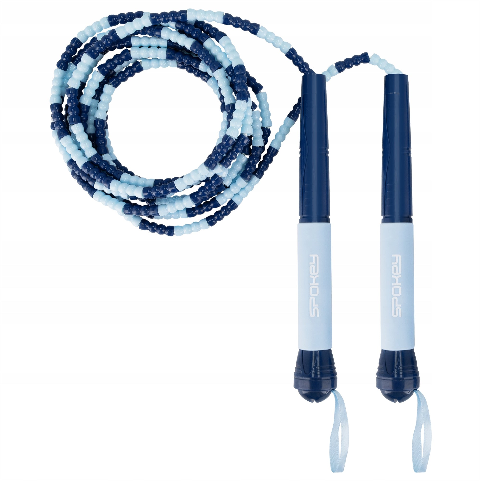Bead jump rope for children adjustable handles with gel Spokey CORAL Packaging status original