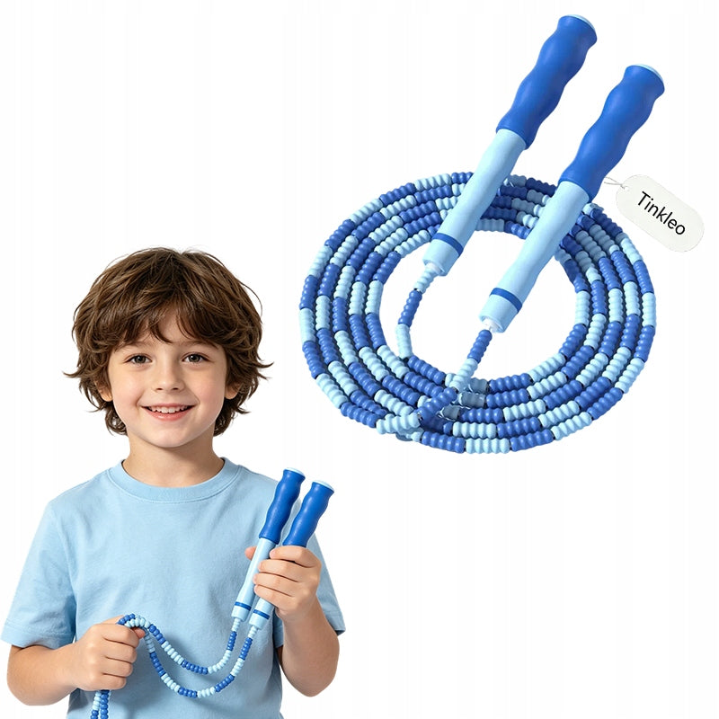 Beaded Jump Rope for Children 2,8 m blue