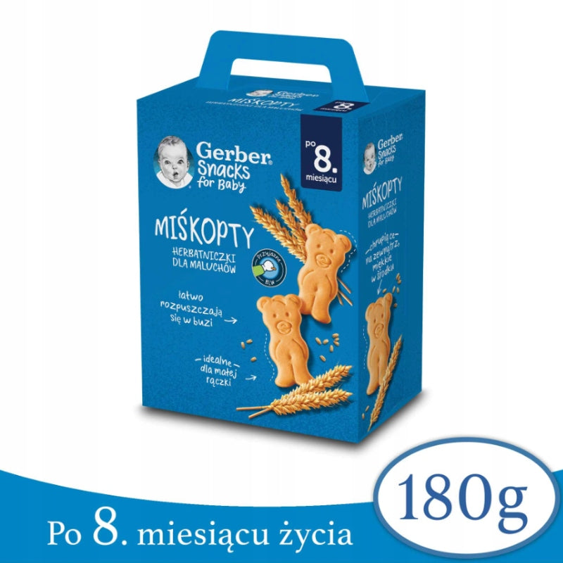 Bear Biscuits for Children Vitamins 8 m+ Gerber Nestle 180 g EAN (GTIN) 7613035654488