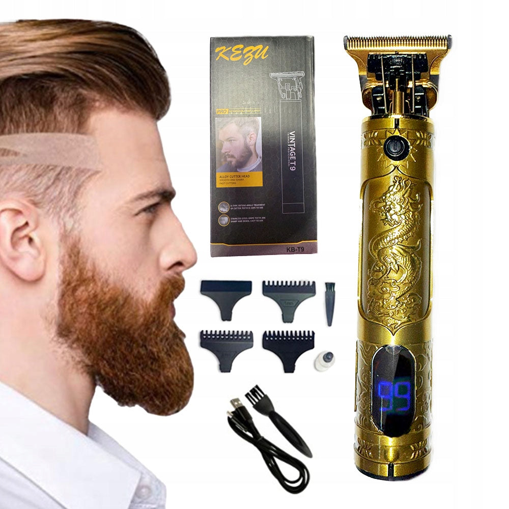 Beard Hair Trimmer Machine with 4 Caps for USB-C