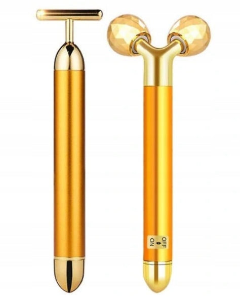 Beauty Bar 24K Gold Face Massager Pu-lse Shaped Massager