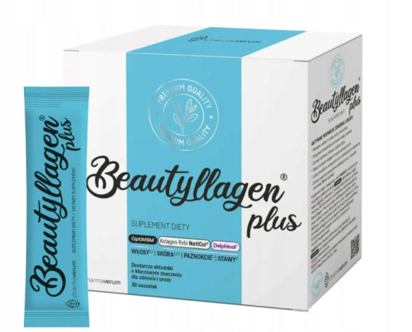 Beautyllagen Plus blackcurrant and lemon flavored fish collagen 30 sashes