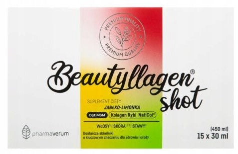 Beautyllagen Shot collagen apple-lime liquid 2* 15 x 30 ml