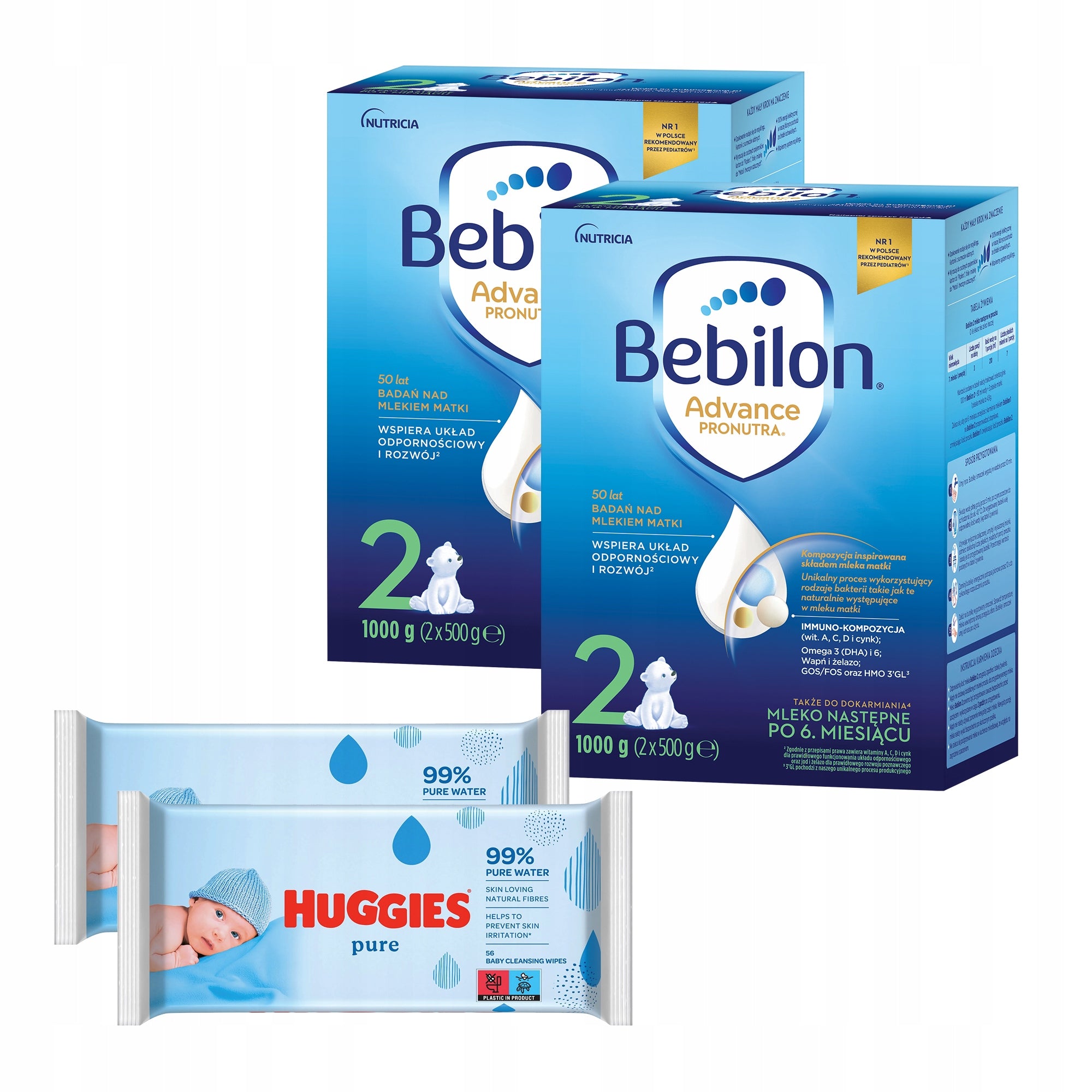 Bebilon 2 Pronutra Milk next SET 2x 1000 g + FREEBIE!
