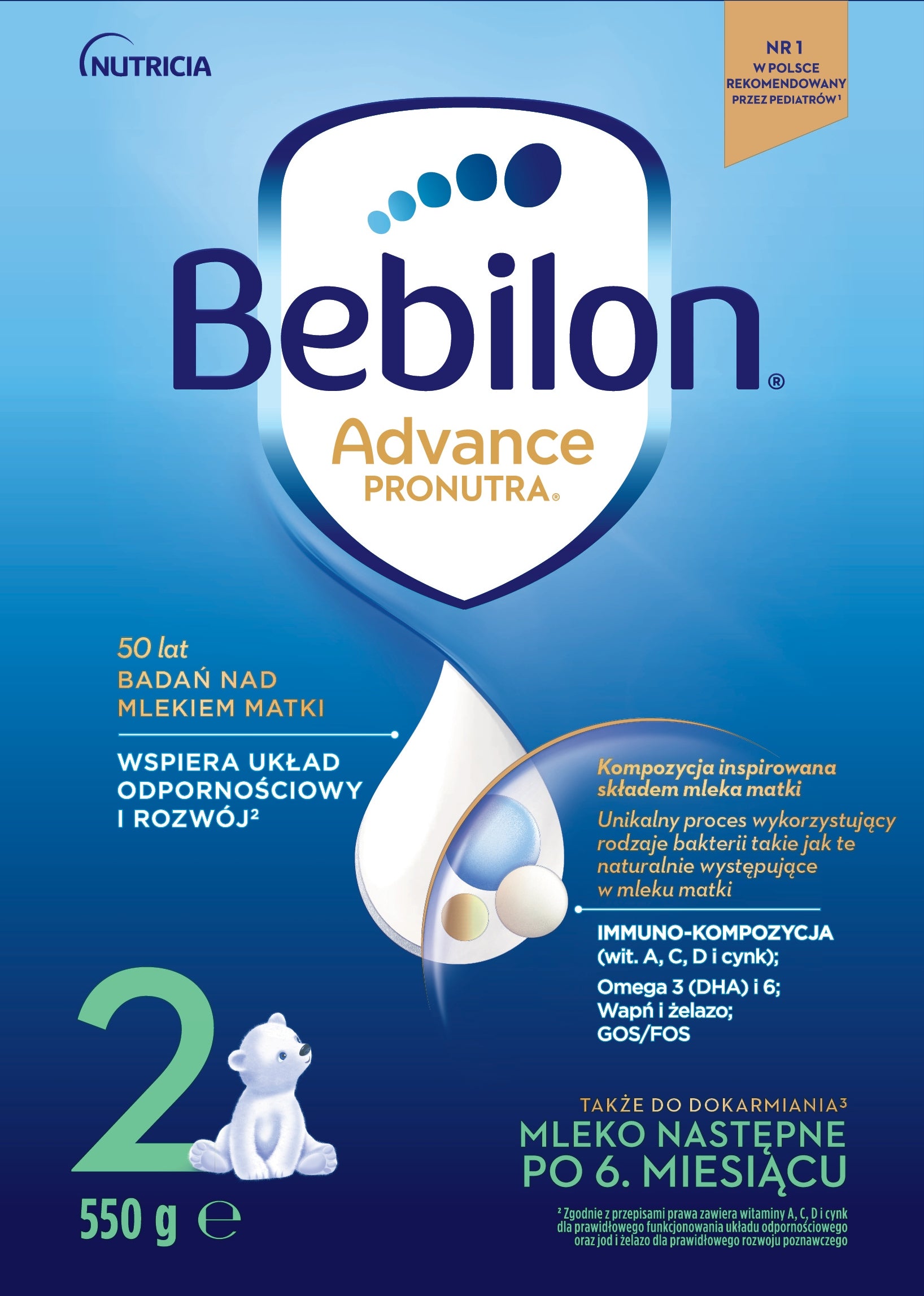 Bebilon Advance Pronutra 2 milk after 6 months 550 g Grammage 550 g