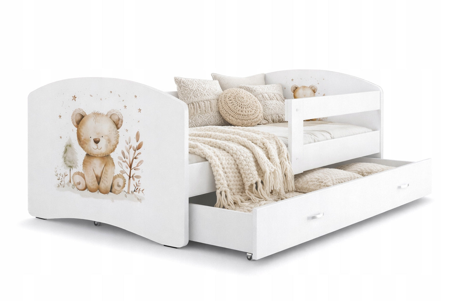 Bed 180x90 drawer + mattress + graphics LUKI NEW DESIGNS