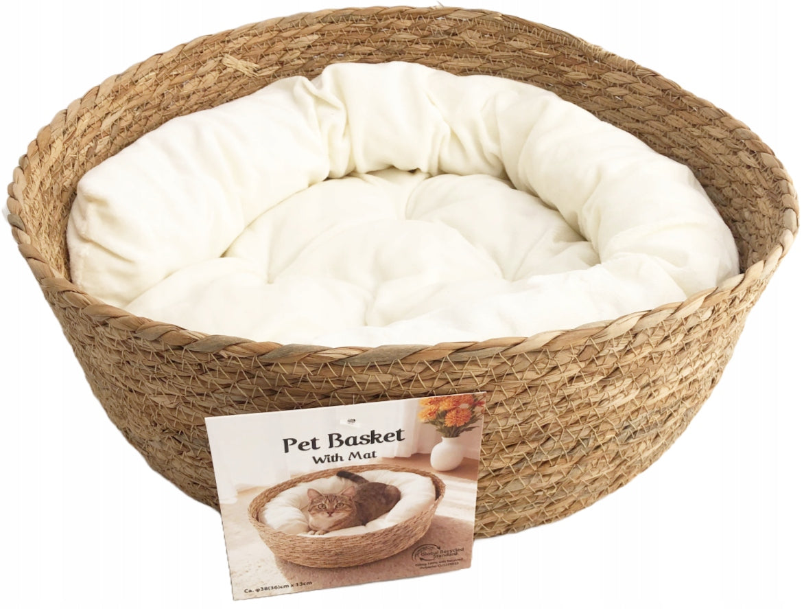 Bed Basket Cat Pillow Kitten Small Dog Soft Bed 38 cm