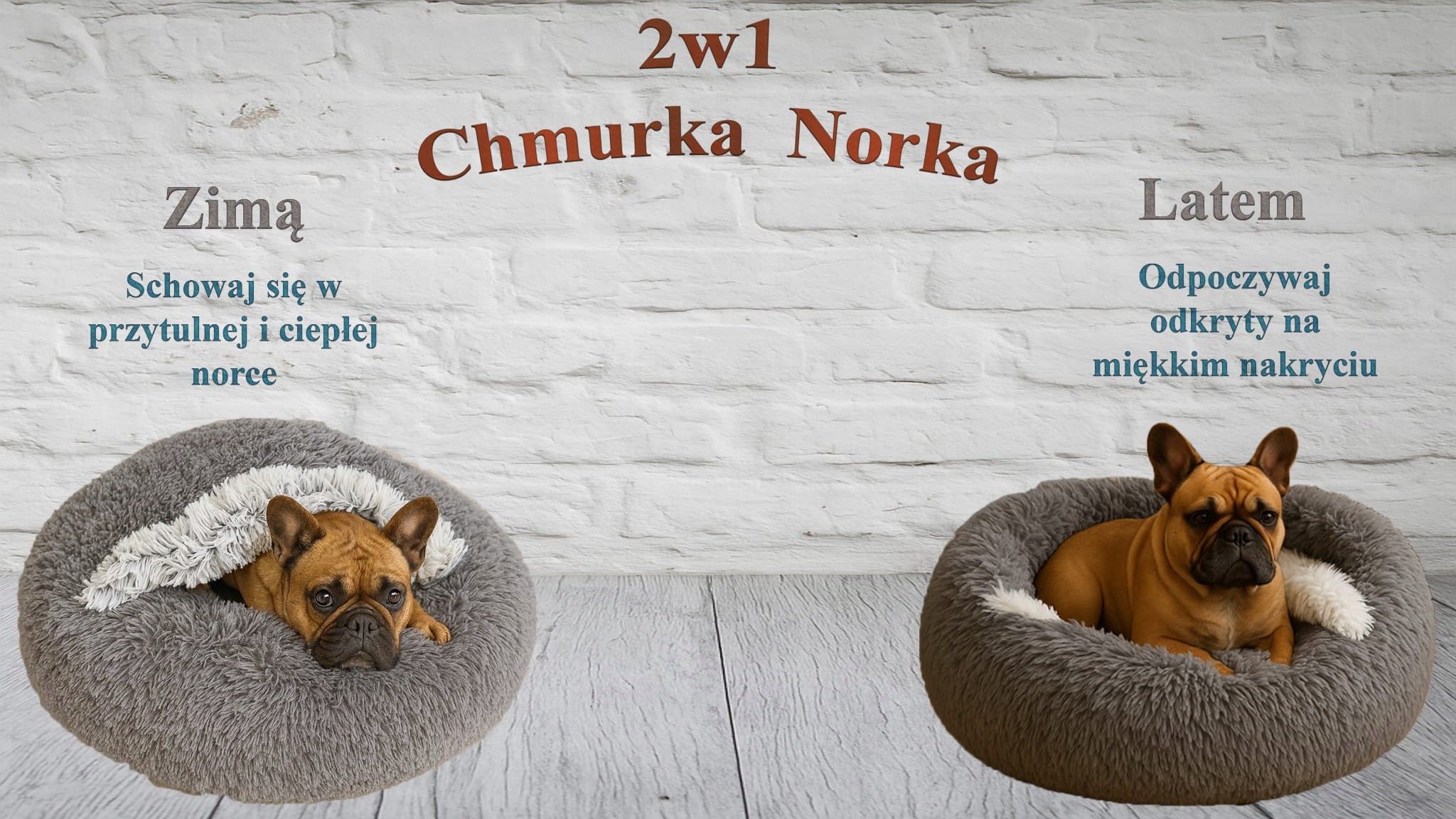 Bed Cloud Mink for Dog and Cat 65 Shaggy Removable Cover Grey Packaging status original