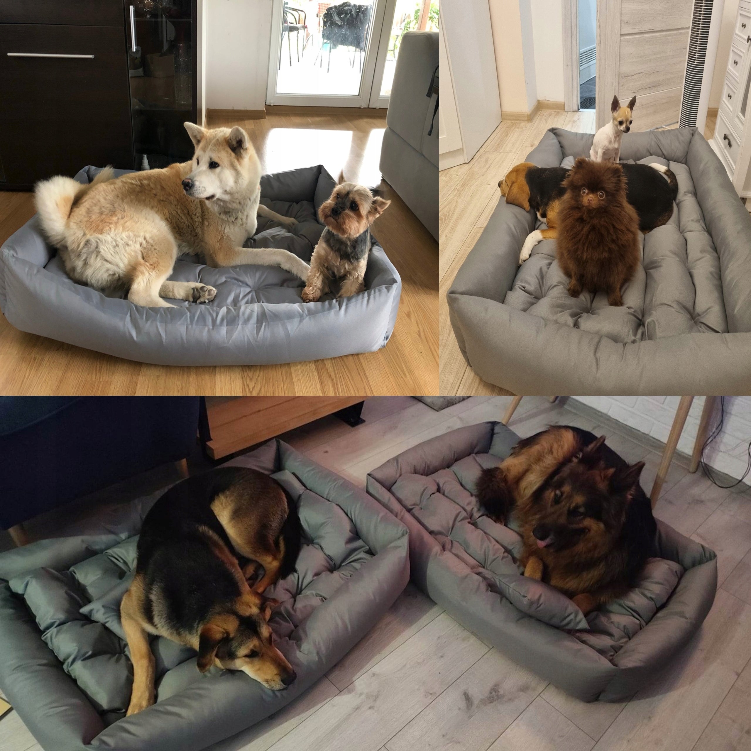 Bed Couch Soft Bed for Dog Waterproof Grey 120x90+Jasiek Brand Lagram
