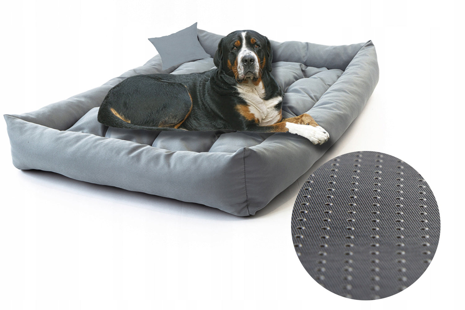 Bed Couch Soft Bed for Dog Waterproof Grey 120x90+Jasiek