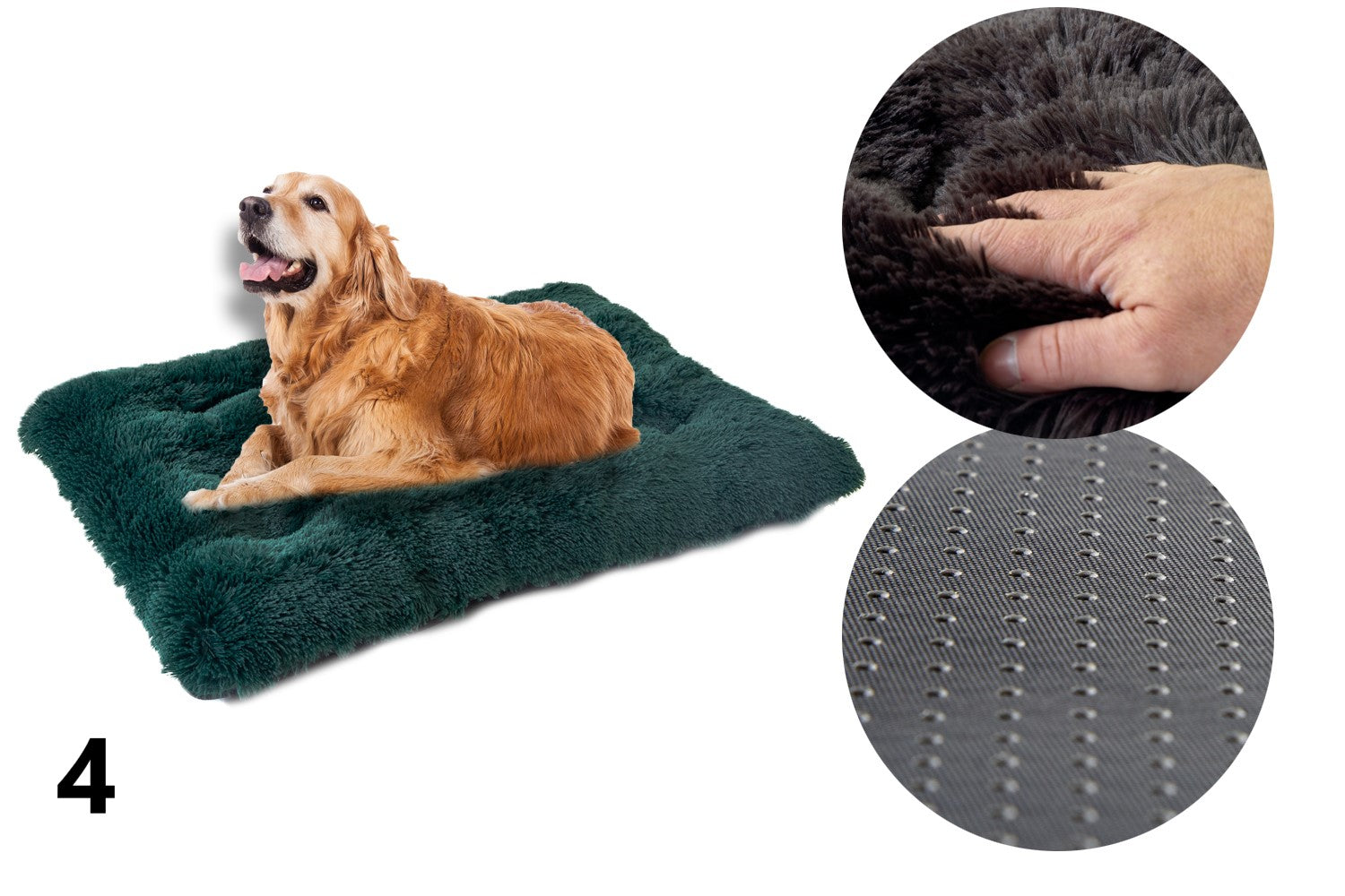 Bed Cushion for dog and cat SHAGGY soft and hairy 100x70 Grey Trade name poduszka