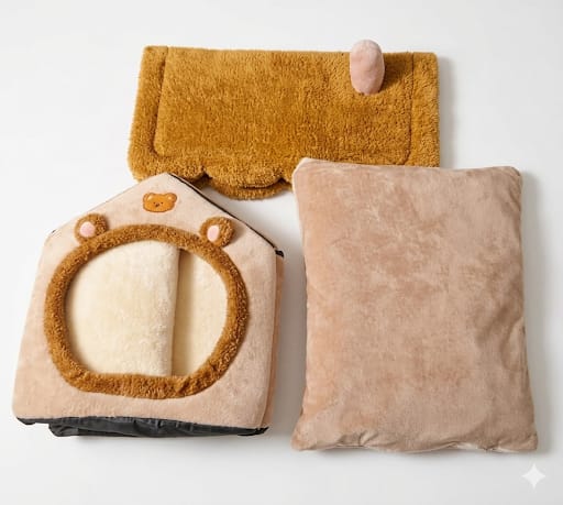 Bed Dog Booth Cat House Cave M Large Length 38 cm