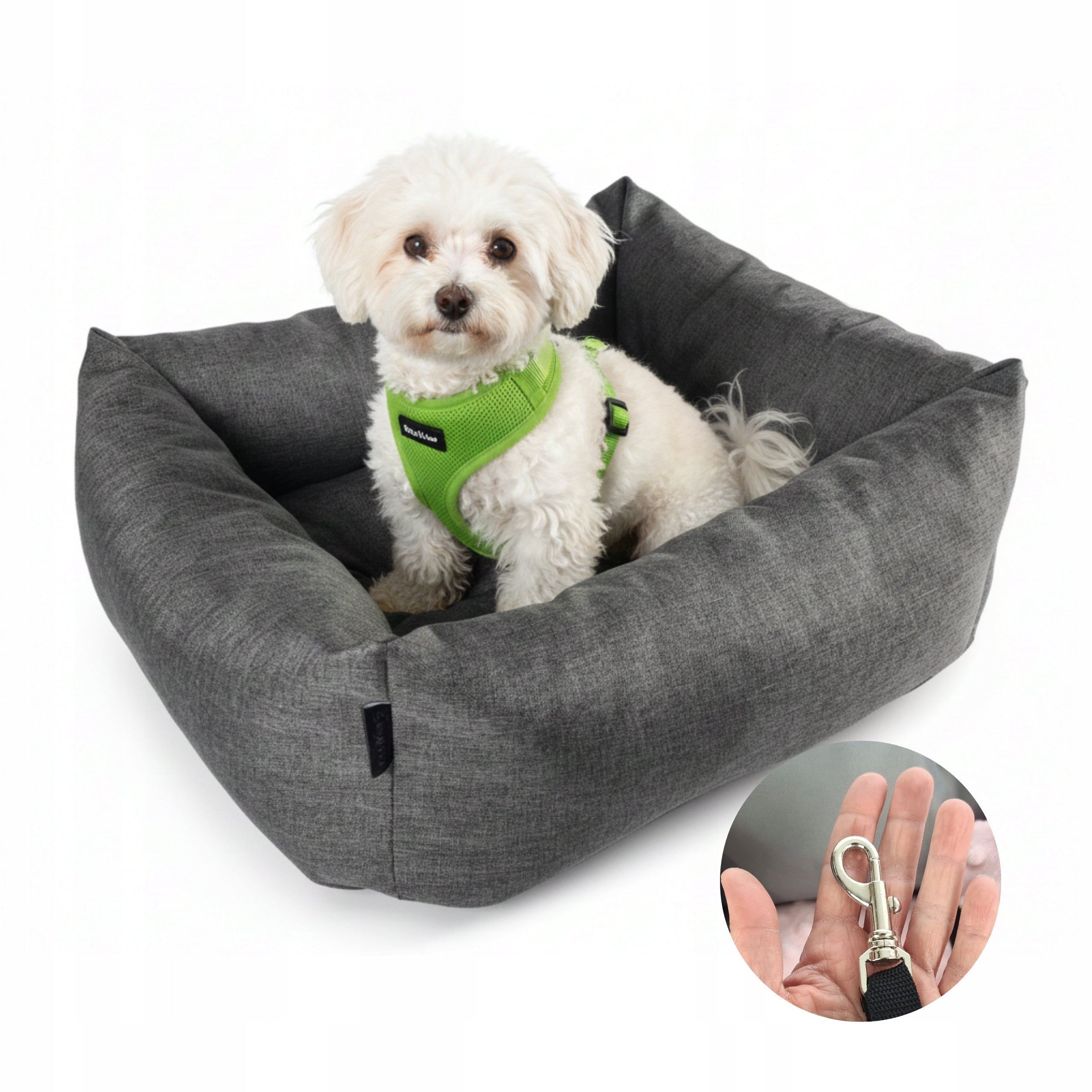 Bed - EXCLUSIVE LINE dog car seat with leash