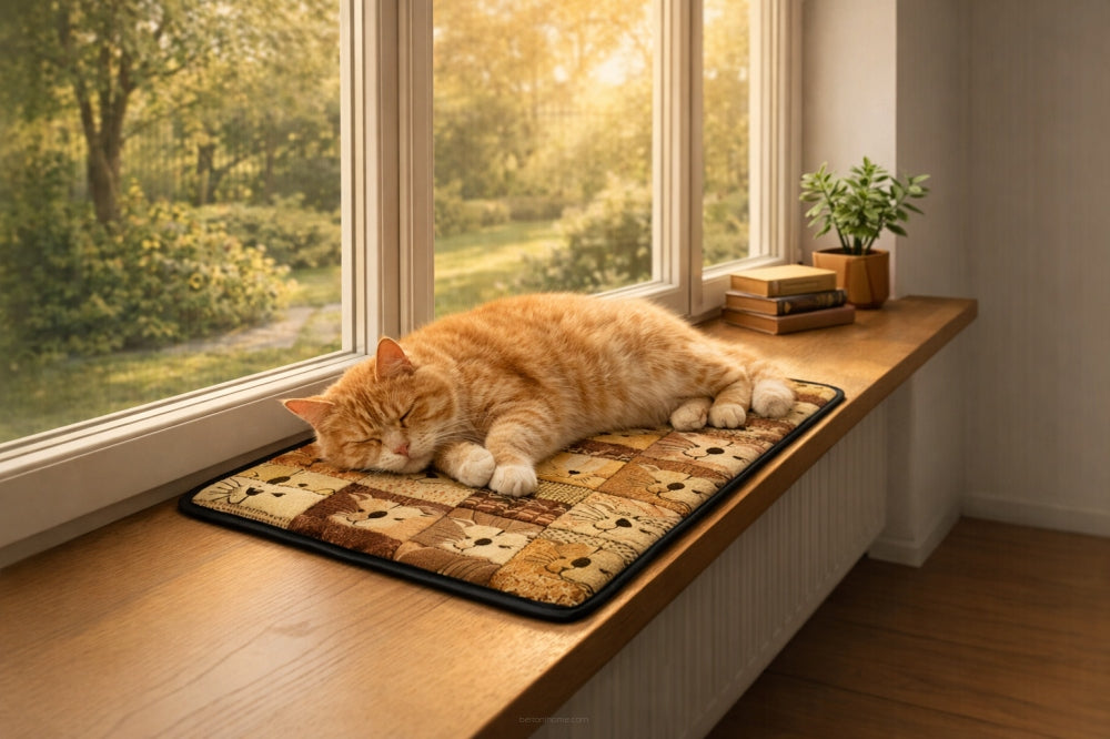 Bed cat pillow for window sill, parapeciak XXL with print - Pexeso Kind bed