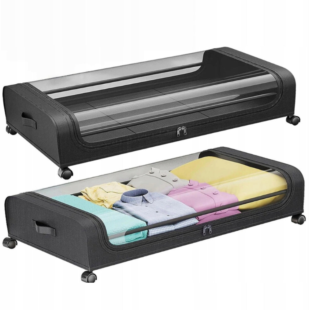 Bed container on wheels storage drawer 2x