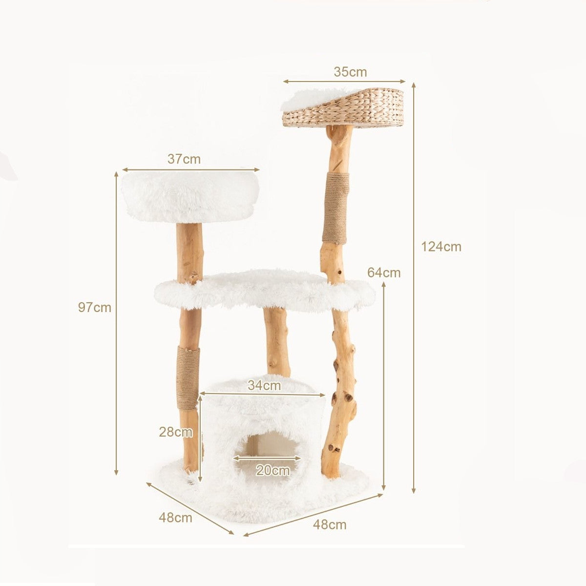 Bed, scratching post Costway 101 - 160 cm Packaging status original