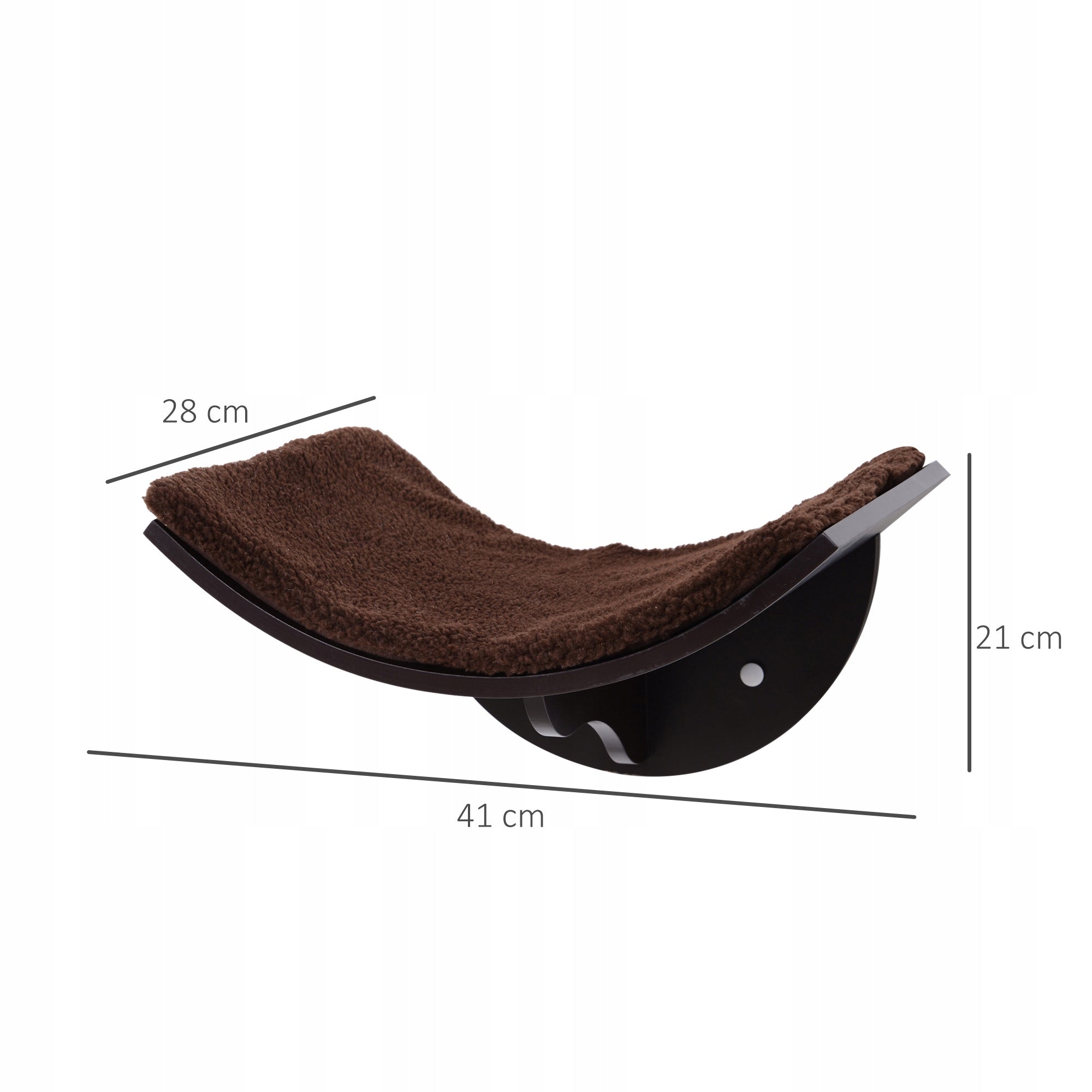 Bed, shelf, cat couch, wall mount, plush upholstery Product width 28 cm