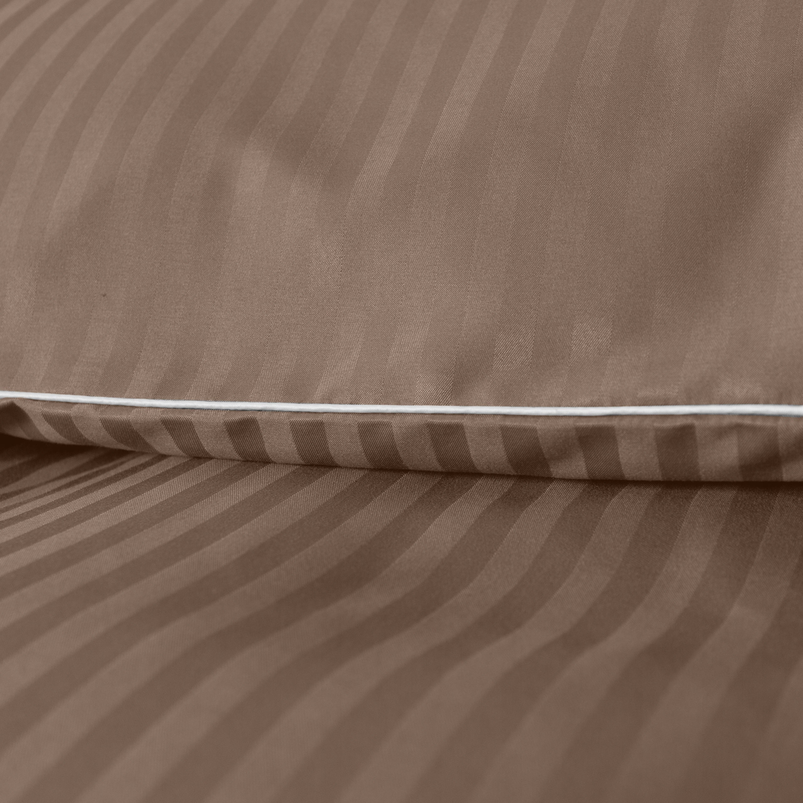 Bedding 140x200 Adamaszek in Belts 1 cm with Ribbon Brown Thick Luxury Comforter cover width 140 cm