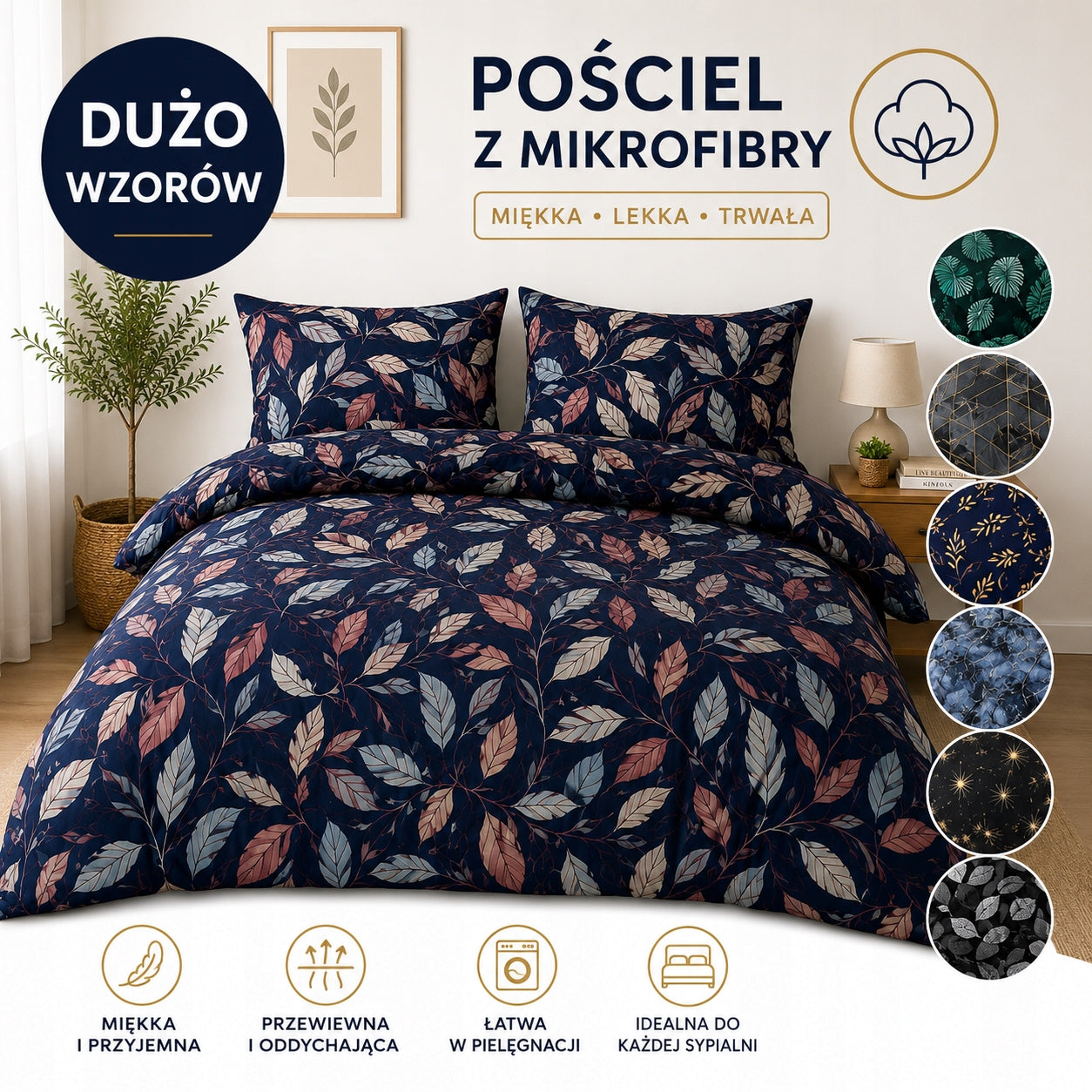 Bedding 200x220 cm + 2 Pillowcases For ANY Dimension Lots of Patterns 40 50 60 70 8 Manufacturer code Luksus