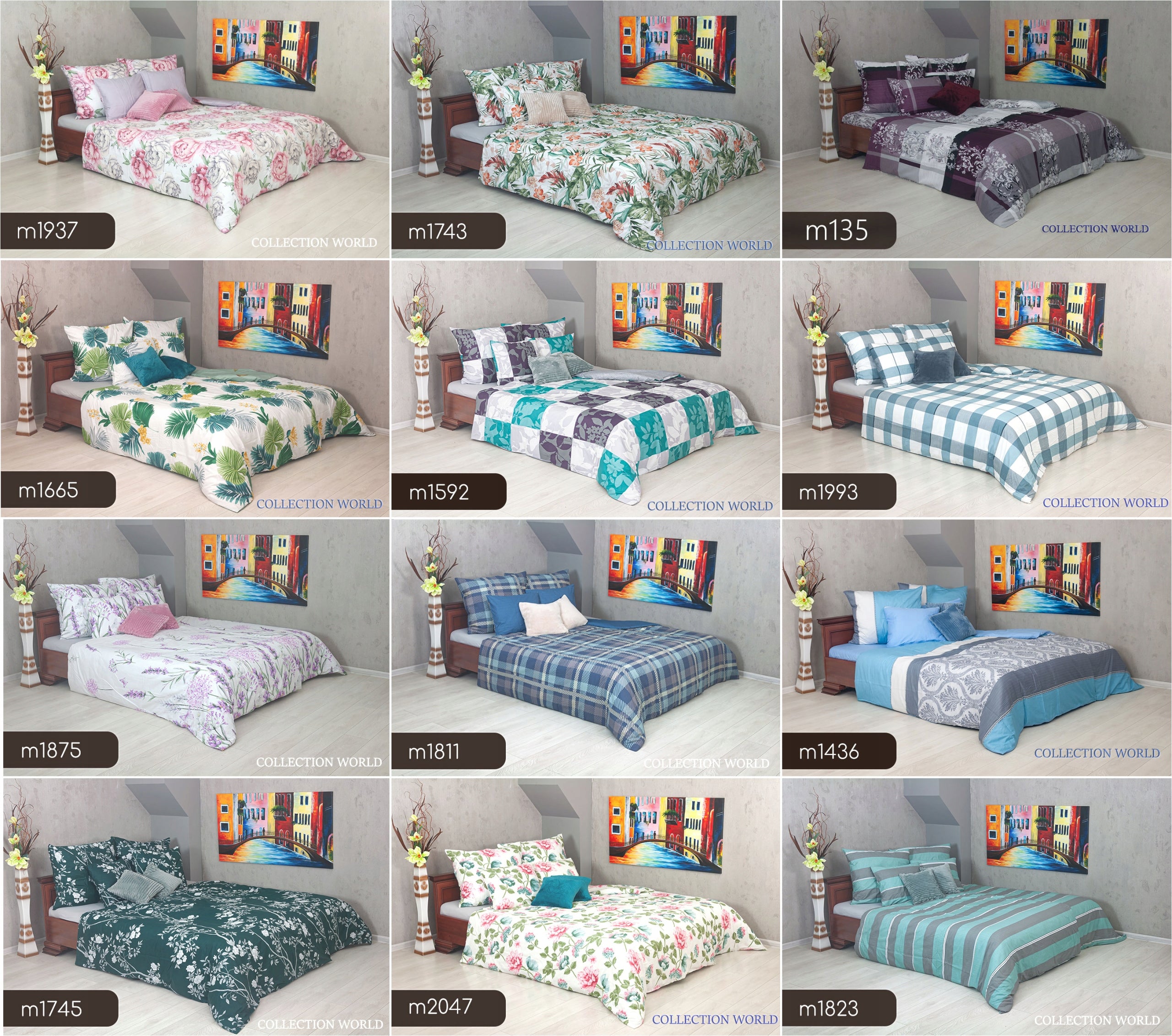 Bedding Collection World 160x200 Cotton Satin freebie Elway pillowcases Brand no brand