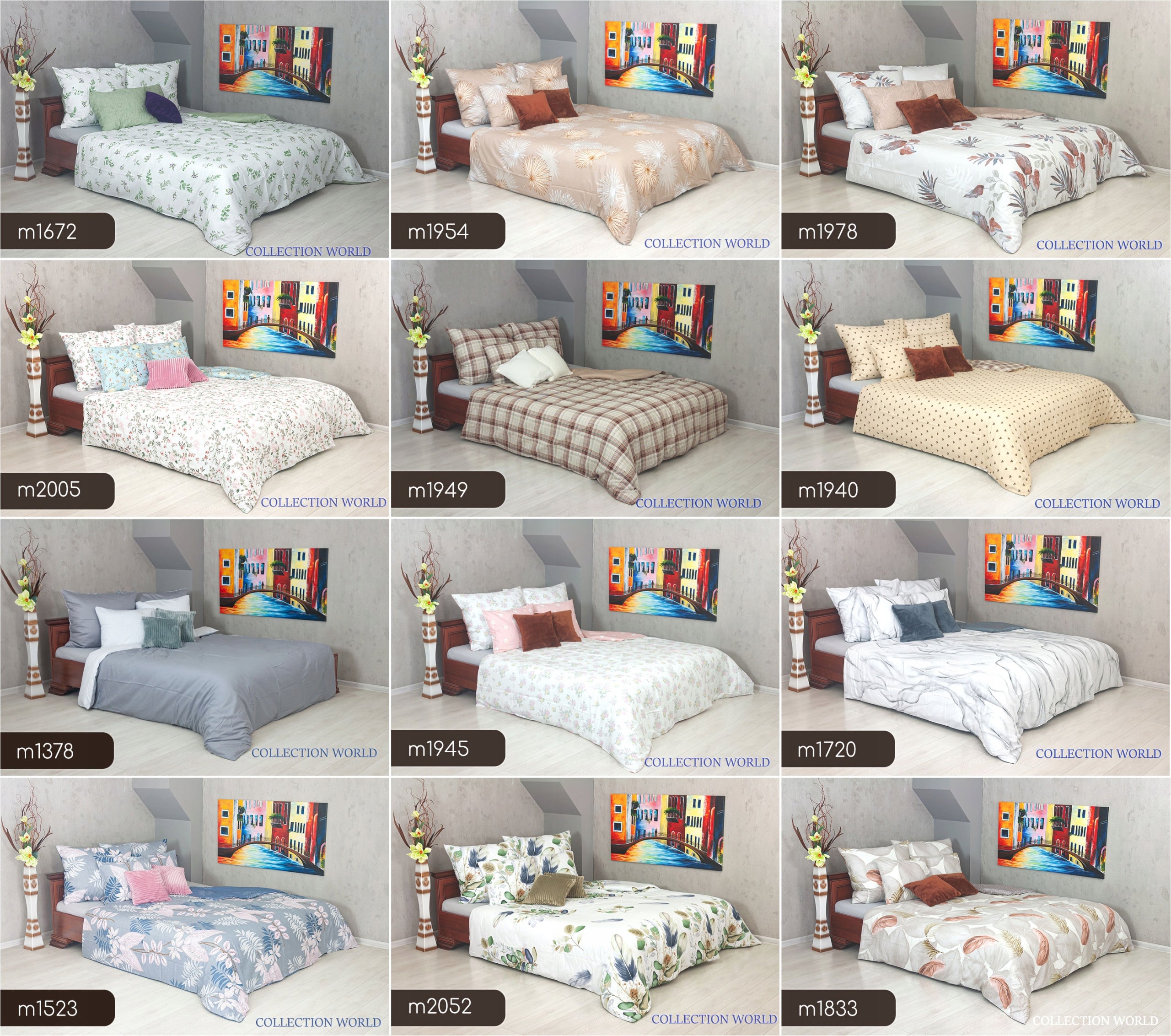 Bedding Collection World 160x200 Cotton Satin freebie Elway pillowcases Material cotton satin