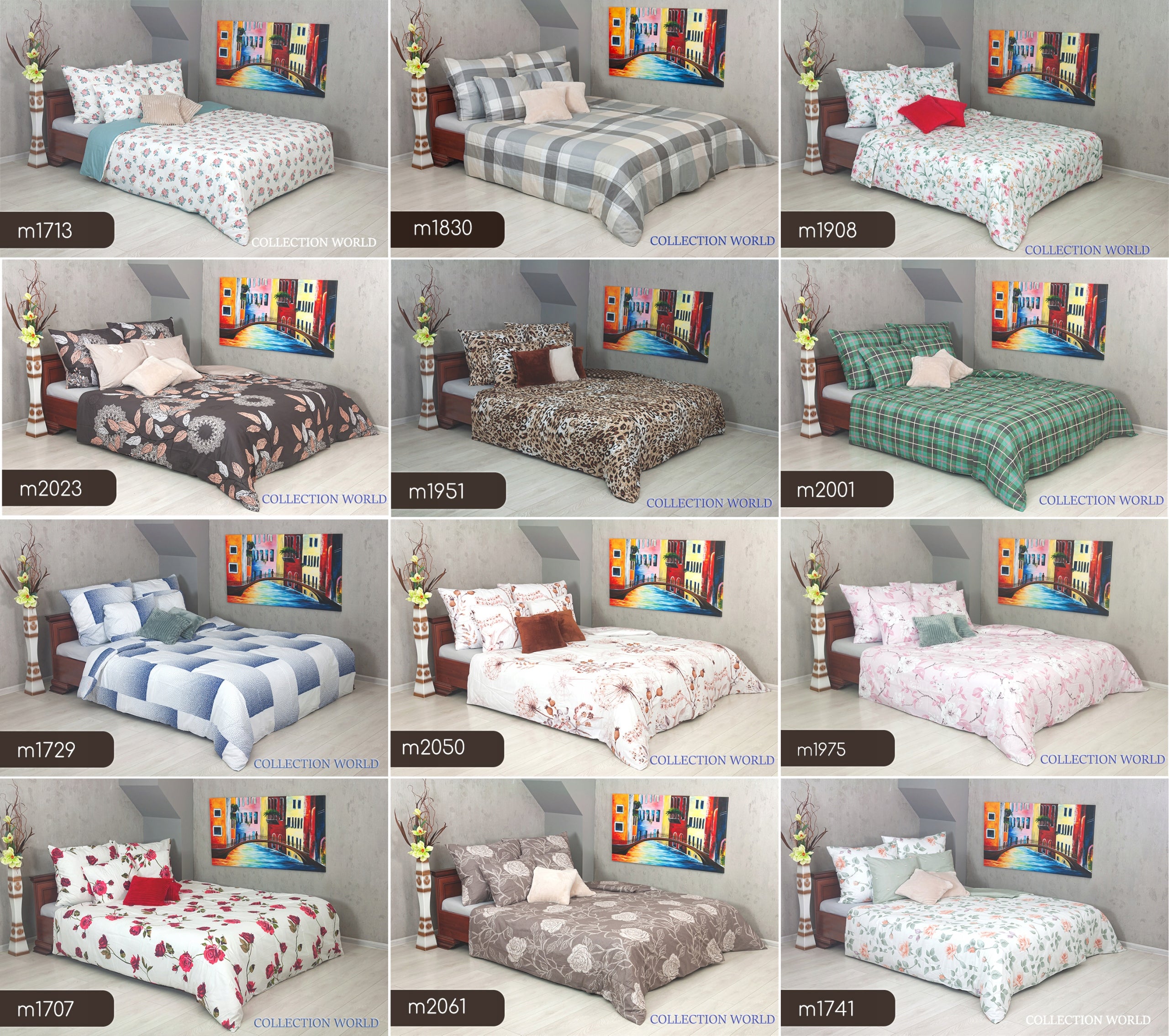Bedding Collection World 200x220 Cotton Satin NEW DESIGNS freebie Elway Pillow dimensions 70x80cm
