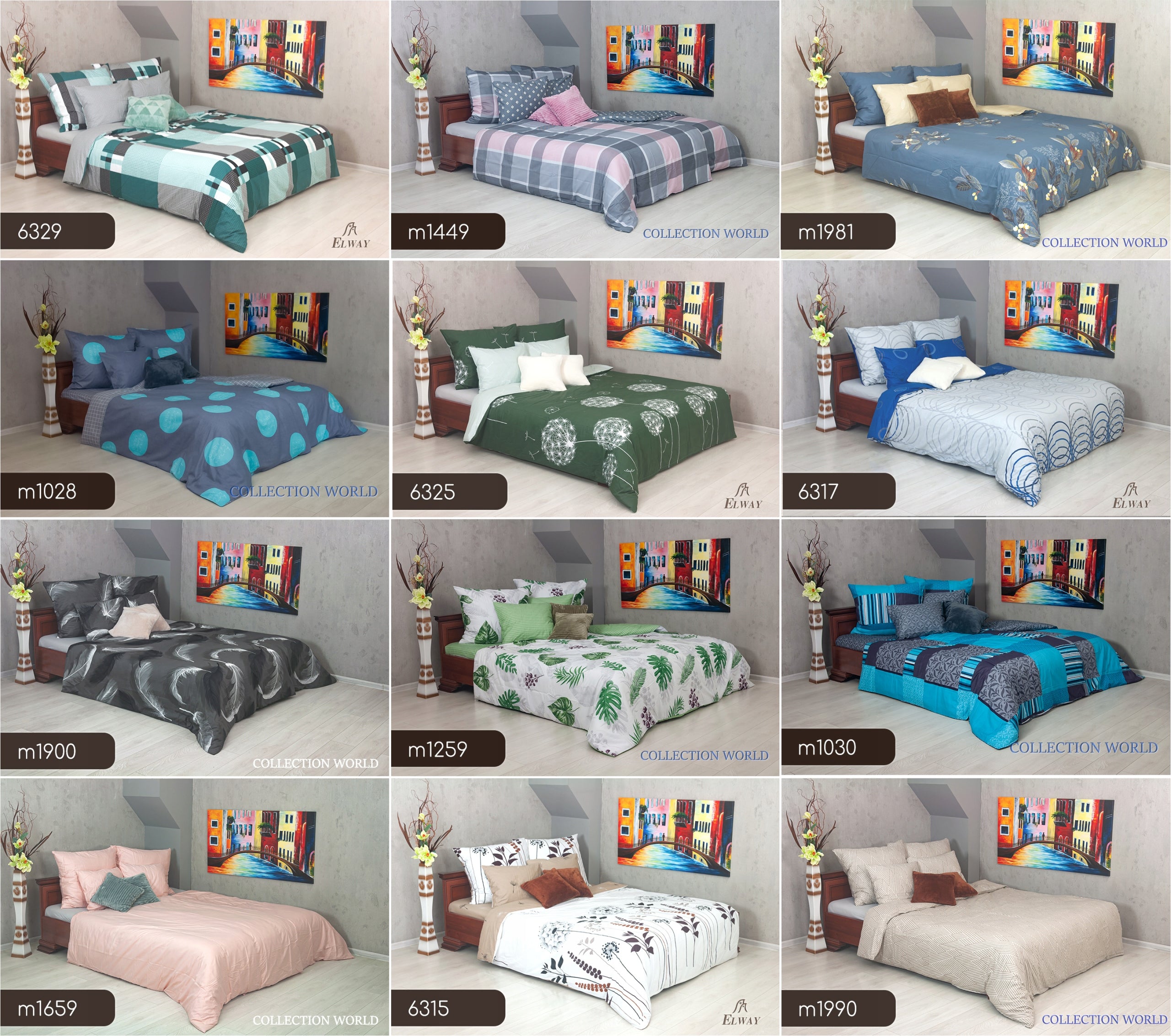 Bedding ELWAY 180x200 Cotton Satin NEW DESIGNS Manufacturer code 6044