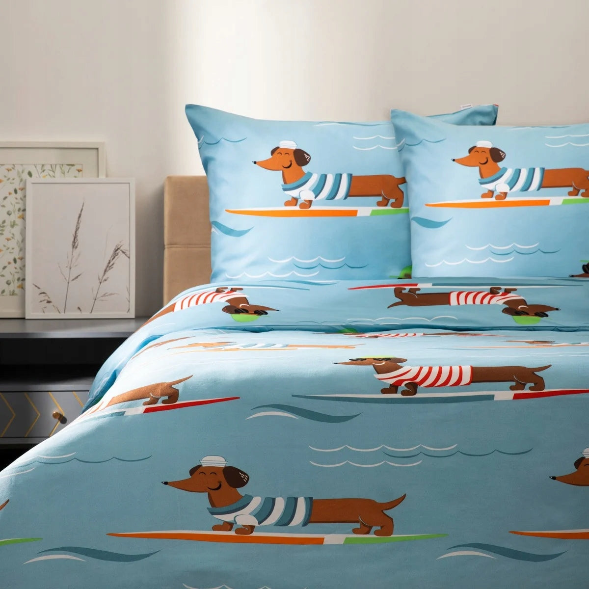 Bedding LONGO microfiber in dachshunds 160x200 + 2*70x80 cm HOMLA Packaging status original