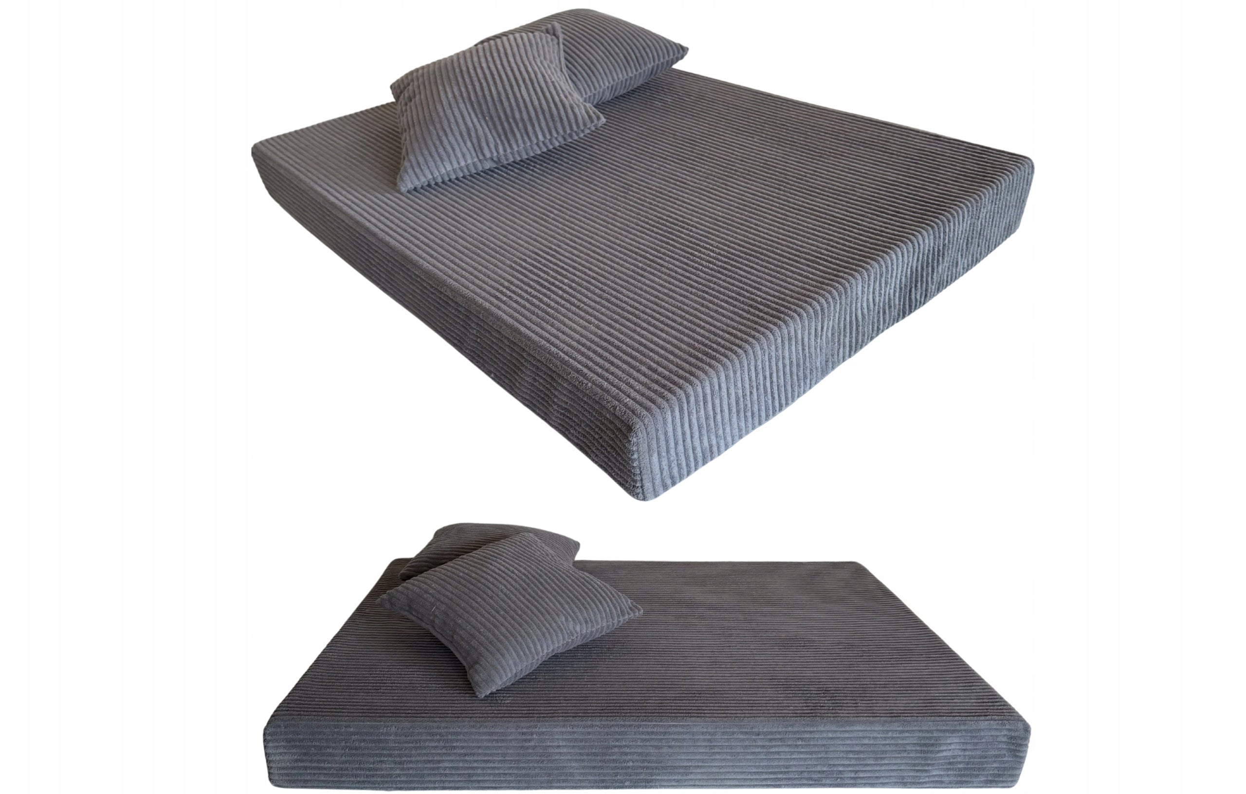Bedding Mattress 100x70cm removable pillows freebie CORDUROY AS2 Color gray