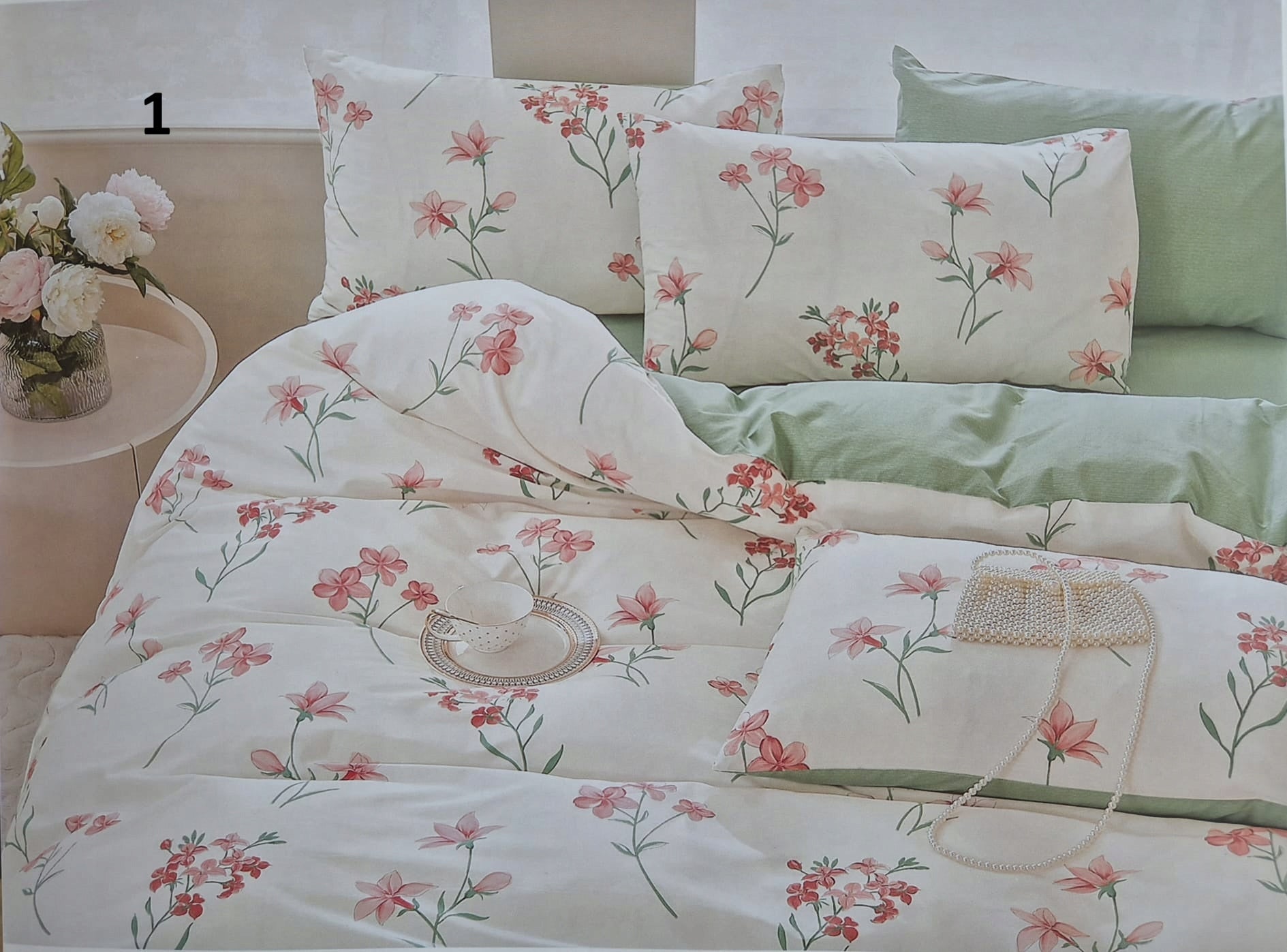 Bedding Set 100% Cotton 160x200cm + 2 Pillowcases 70x80 Assorted Designs Manufacturer code 160x200 baw