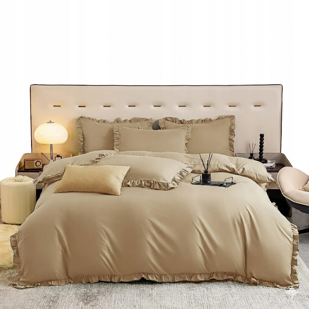 Bedding Set with Falbanka 200x220 Walnut Bedroom Elegant Premium Packaging status original