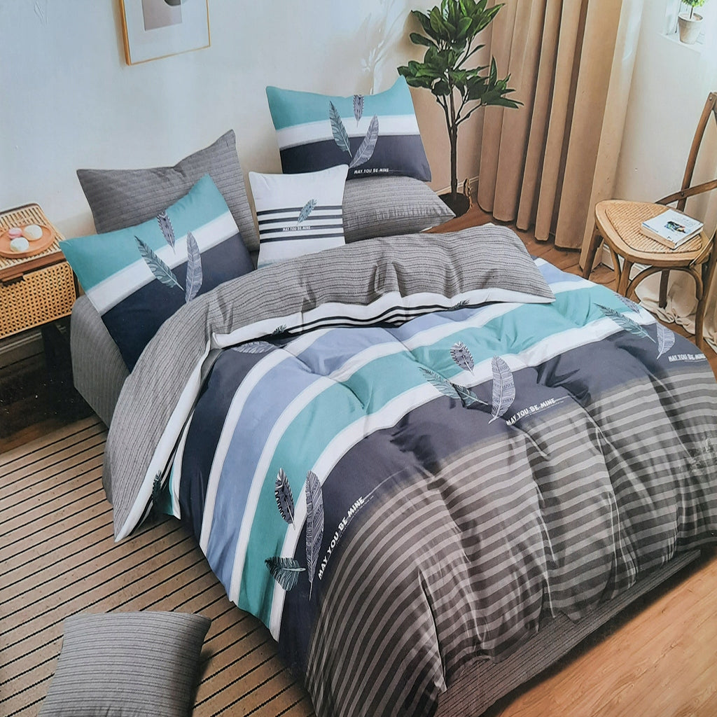 Bedding set satin cotton 180x200 + sheet different patterns Packaging status original