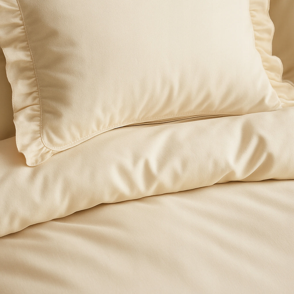 Bedding with frill 200x220 +2 pillowcases PREMIUM bedding set cozy Length of comforter cover 200 cm