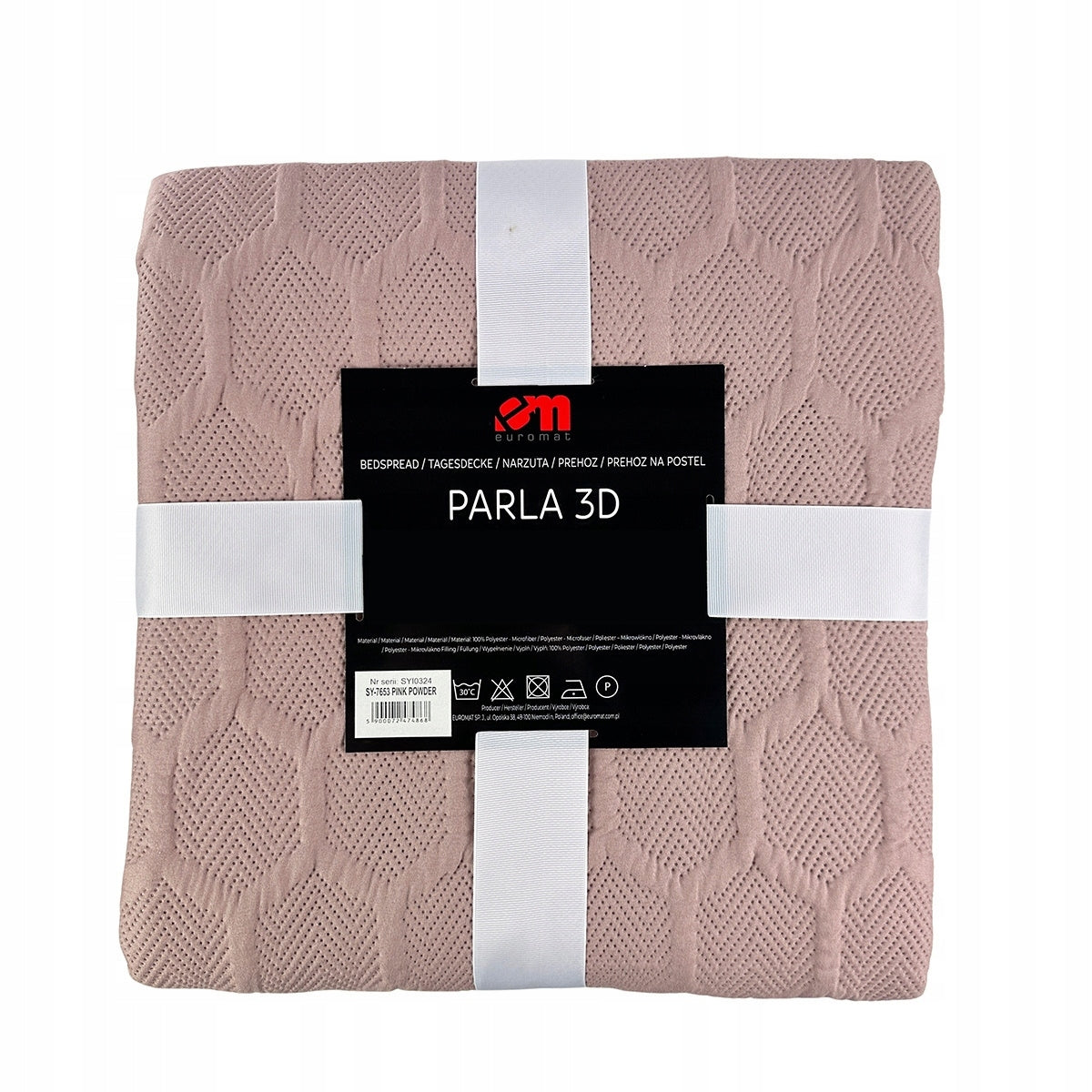 Bedspread Parla 3D Kapa Pled Powder Pink 220x240 cm