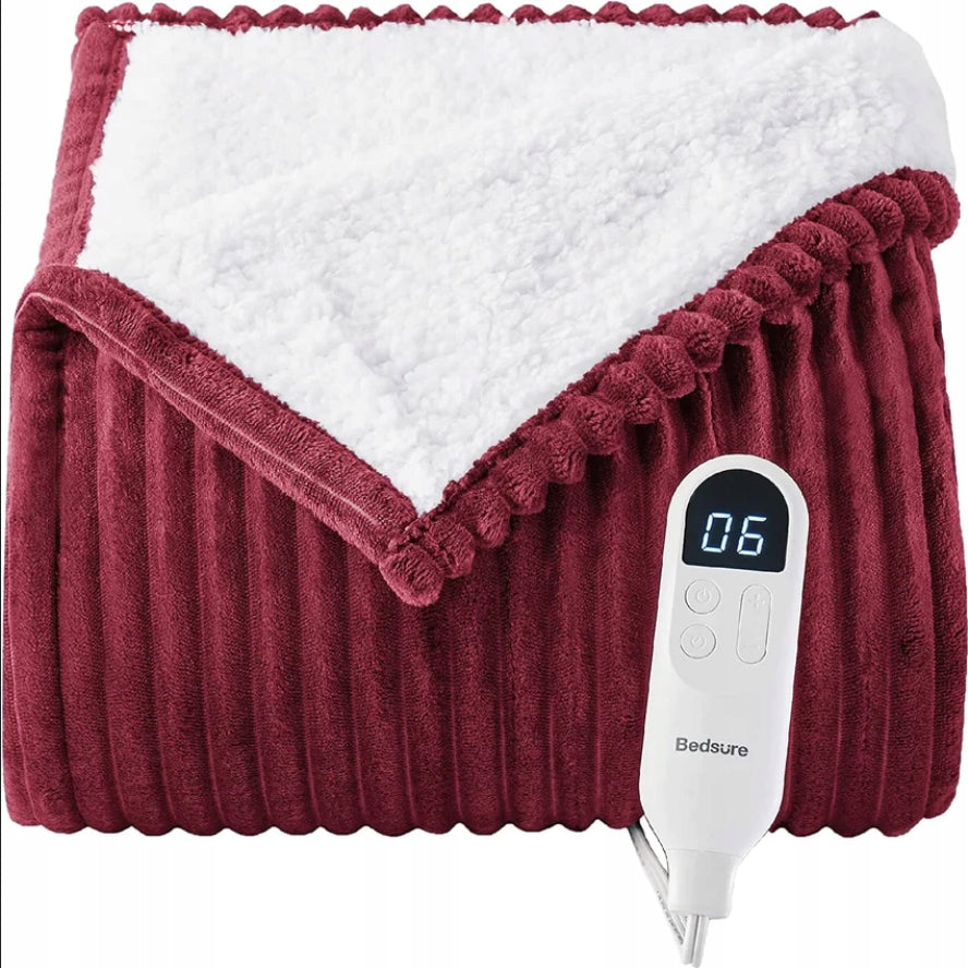 Bedsure electric heating blanket red 180x130