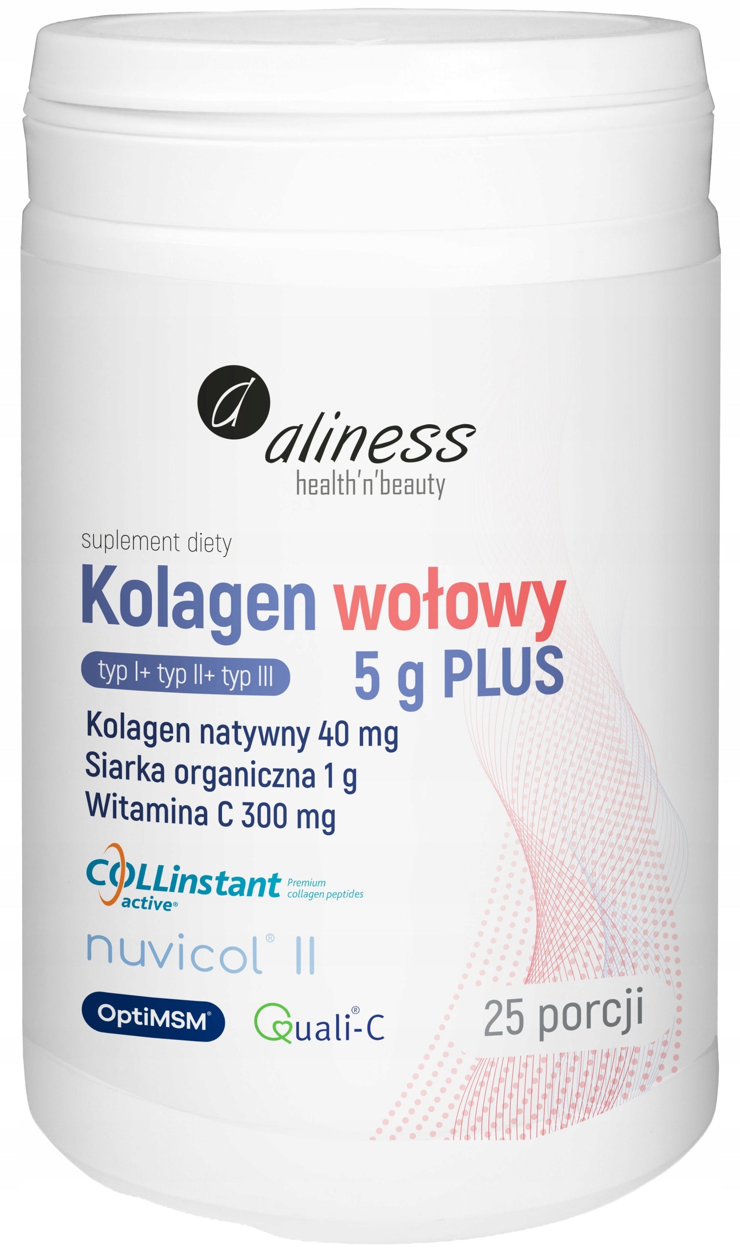 Beef collagen for joints type I II and III PLUS Sulphur 25 servings Aliness