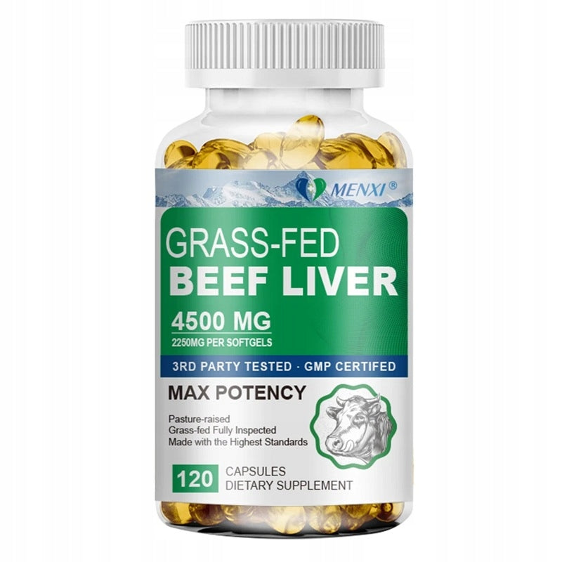 Beef liver capsules (grass grazing) 4500 mg – Maximum strength, support