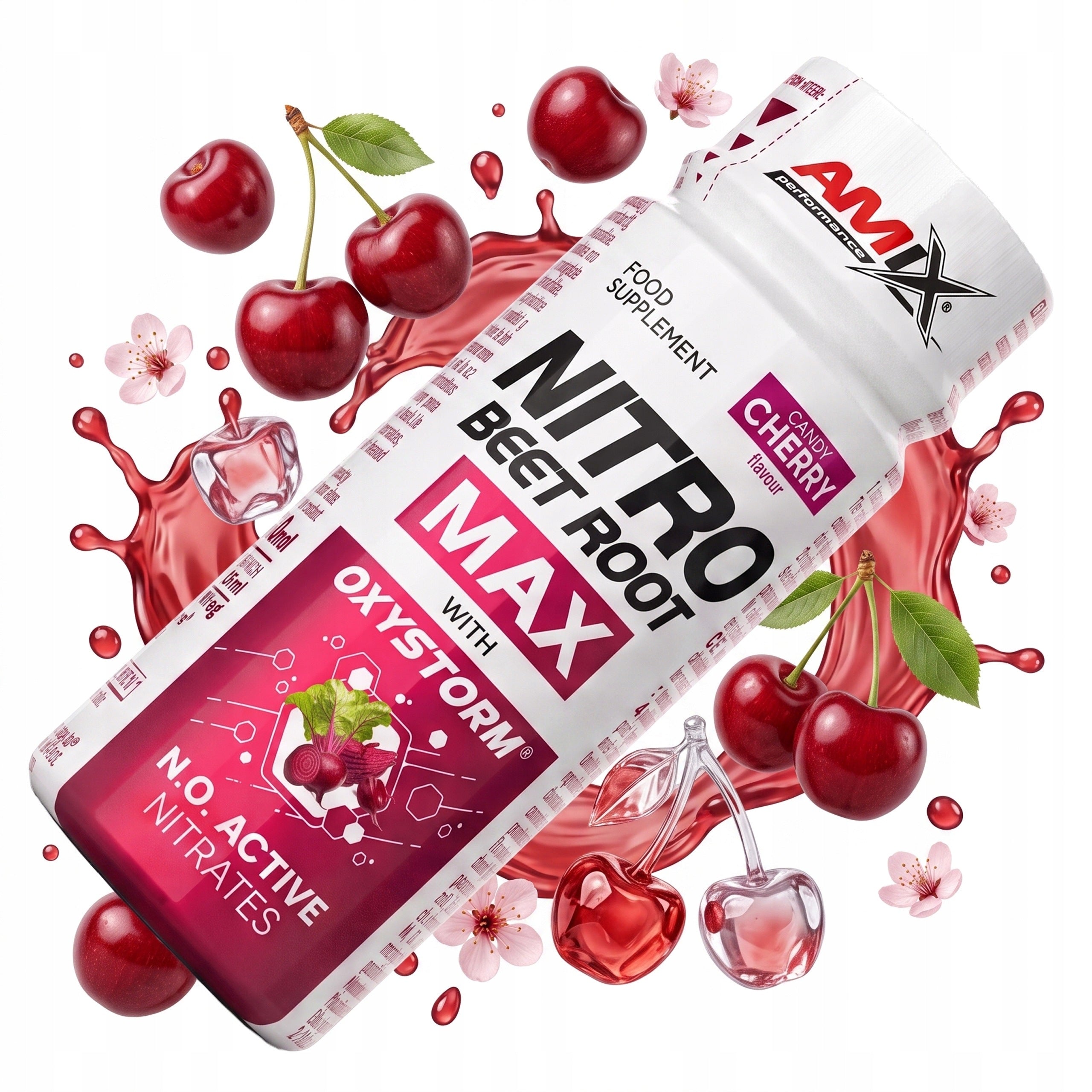 Beet shot 60 ml 500 mg cherry nitrates pre-workout pump without caffeine