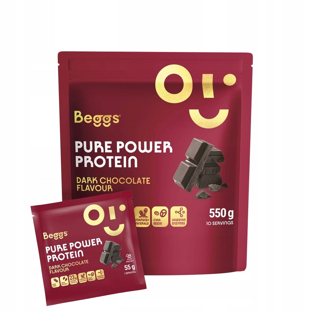 Beggs Pure Power Protein Dark Chocolate 550g Expiration date at least 1 month from the date of purchase
