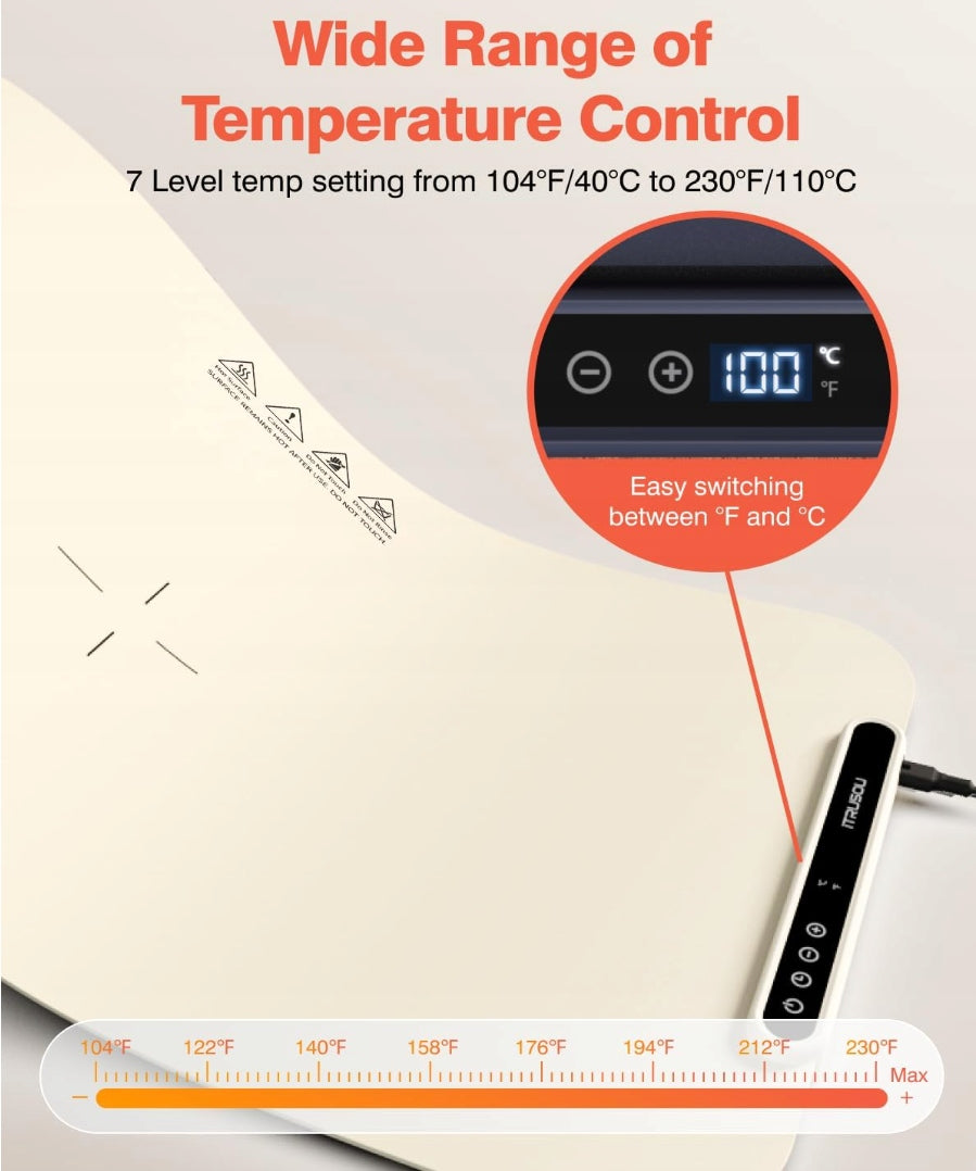 Beige Food Heating Mat Brand 100pa