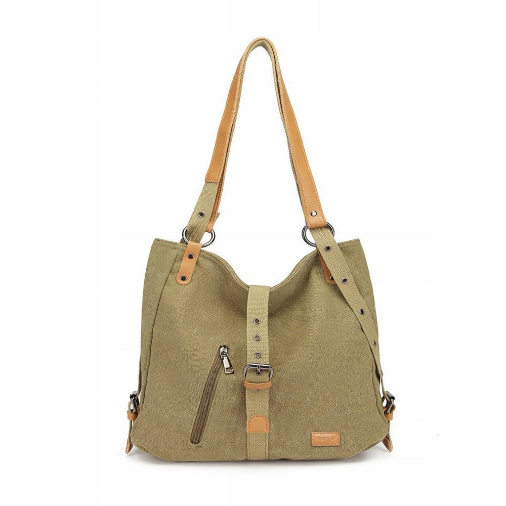 Beige Women's Bag and Backpack 2in1 Work Bag Lightweight Canvas Ellen Brand Kono
