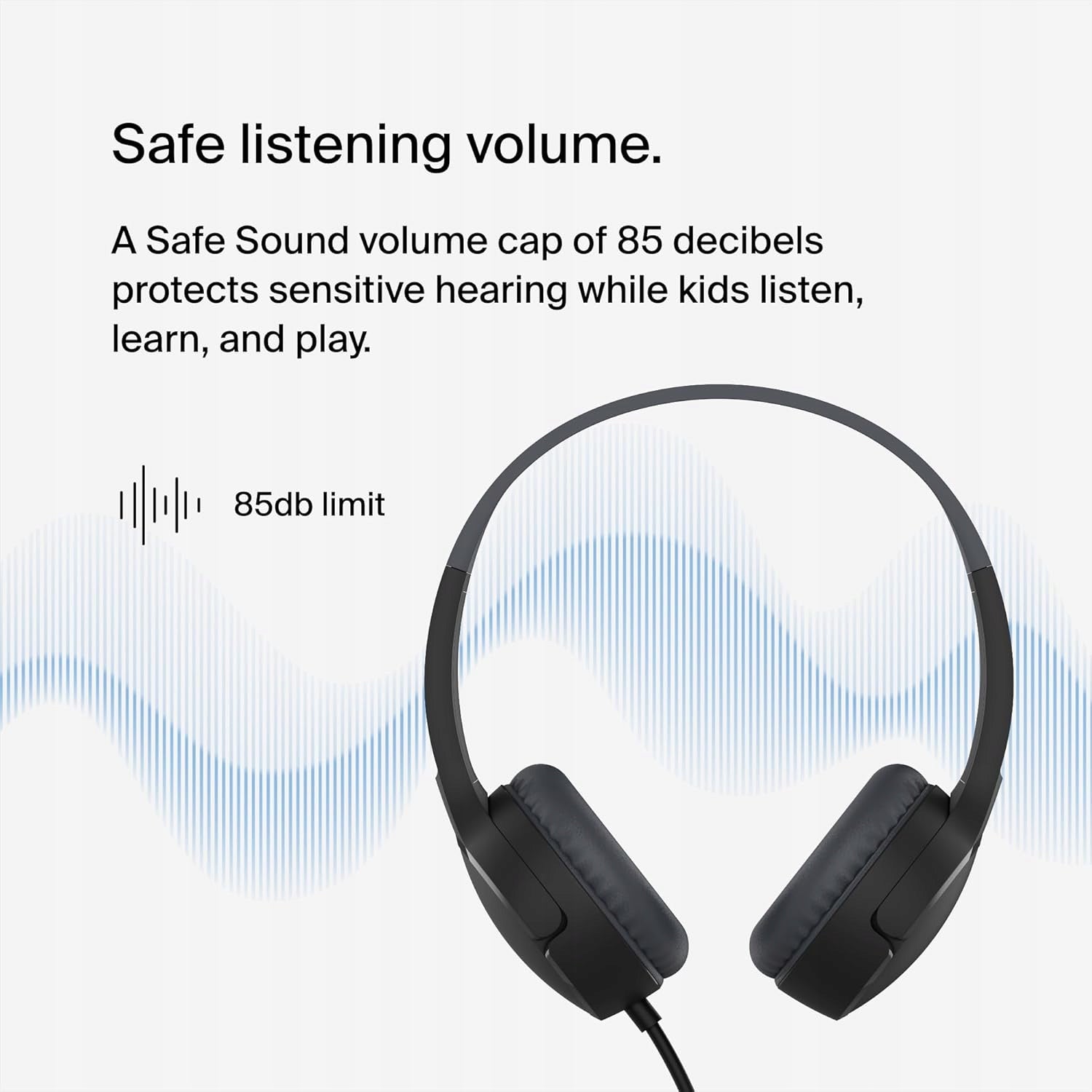 Belkin SOUNDFORM Mini Wired Headphones for Kids 85dB Microphone Durable 3.5mm Brand Belkin