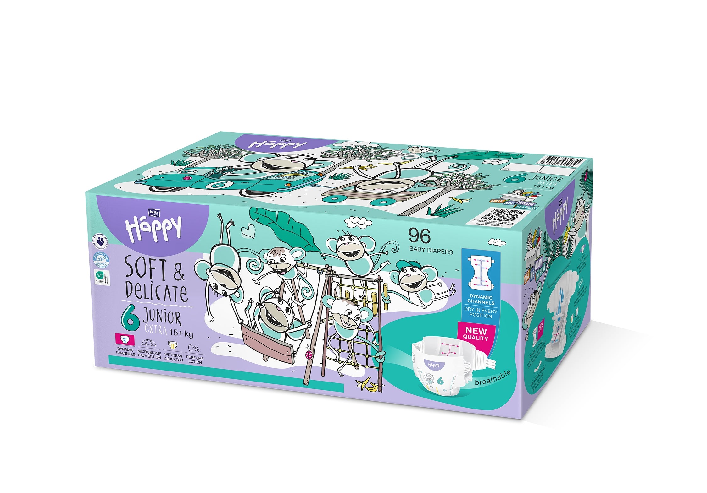 Bella Baby Happy Soft & Delicate size 6 (15+ kg), BOX 2 x 48 pcs.