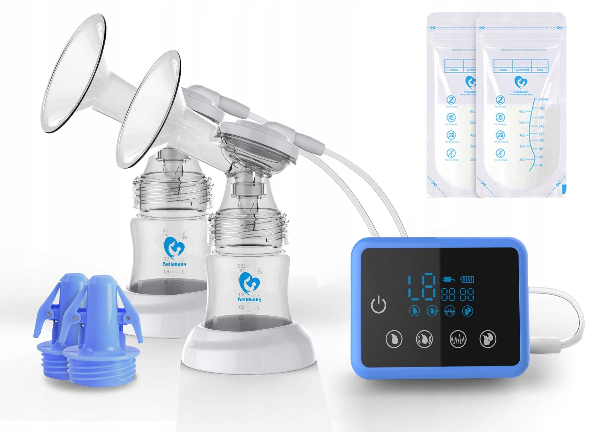 Bellababy Wireless USB LCD 2200mAh Dual Electric Breast Pump Manufacturer code Laktator elektryczny podwójny Bellababy