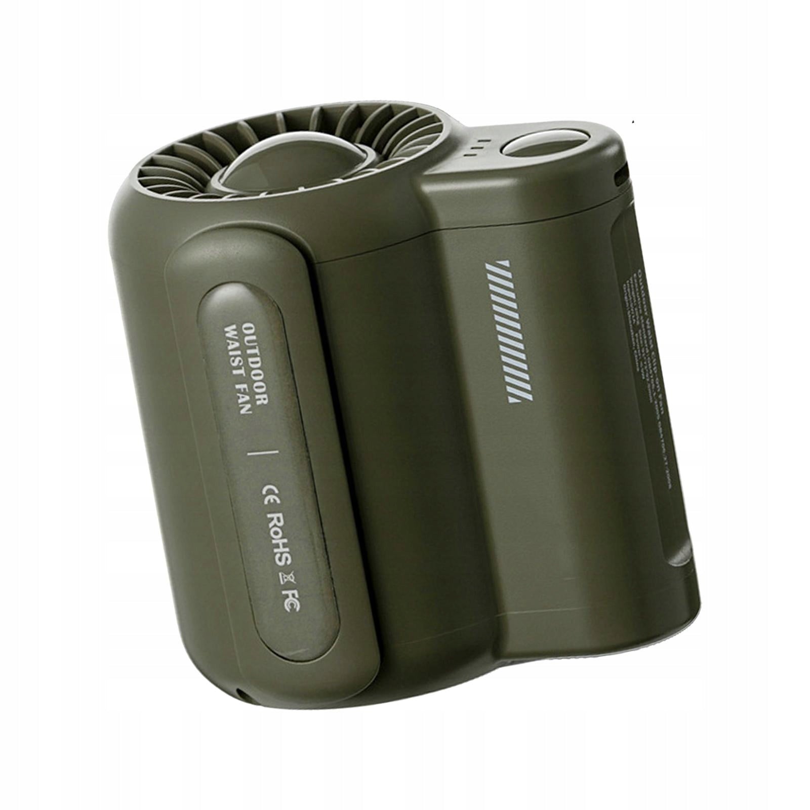 Belt Fan Waist Fan Adjustable Hands Free for green Type air conditioner