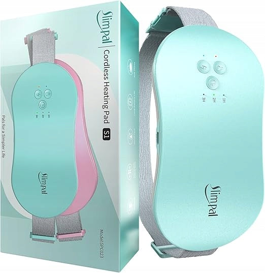 Belt heating pad with massager menstrual pain cramps Slimpal SPC023